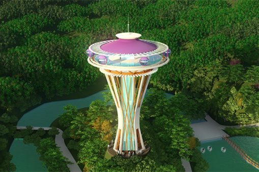 玻璃觀景臺+觀景塔-浙江鵬鳴游樂設備有限公司